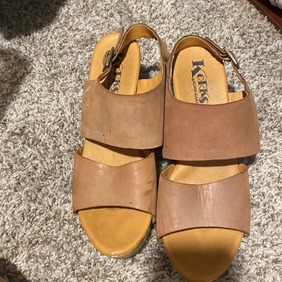 {Kork Ease} Wedge Sandals Leather. - Picture 2 of 5
